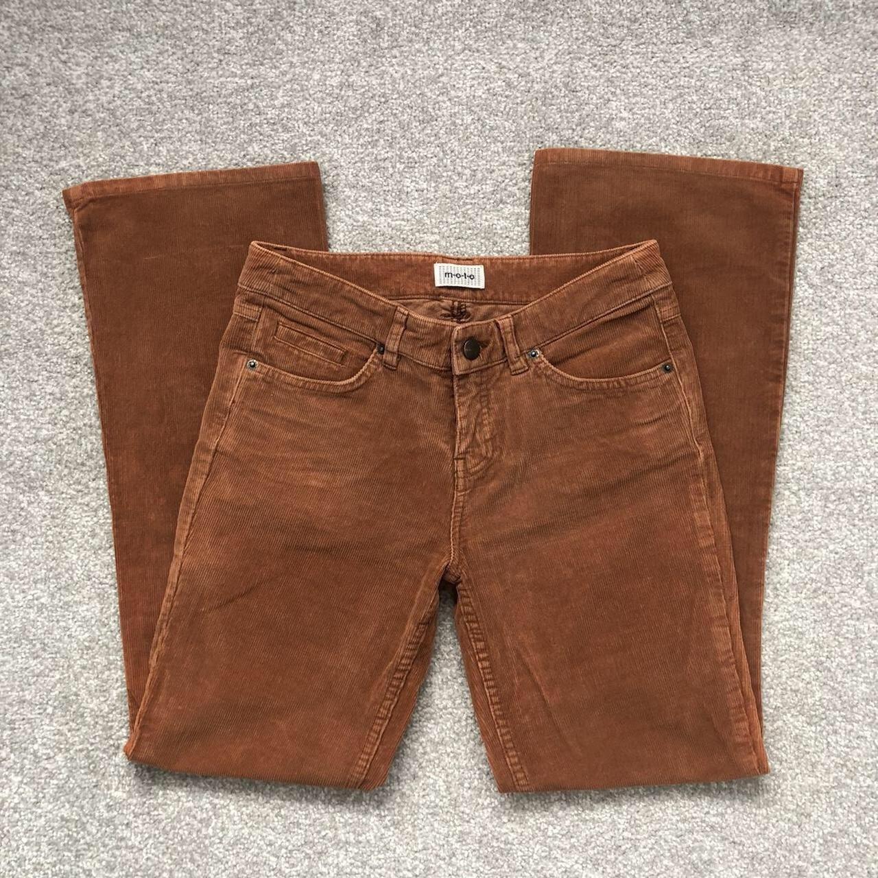 Y2k Low Rise Flared Jeans In A Tan Brown Rust - Depop