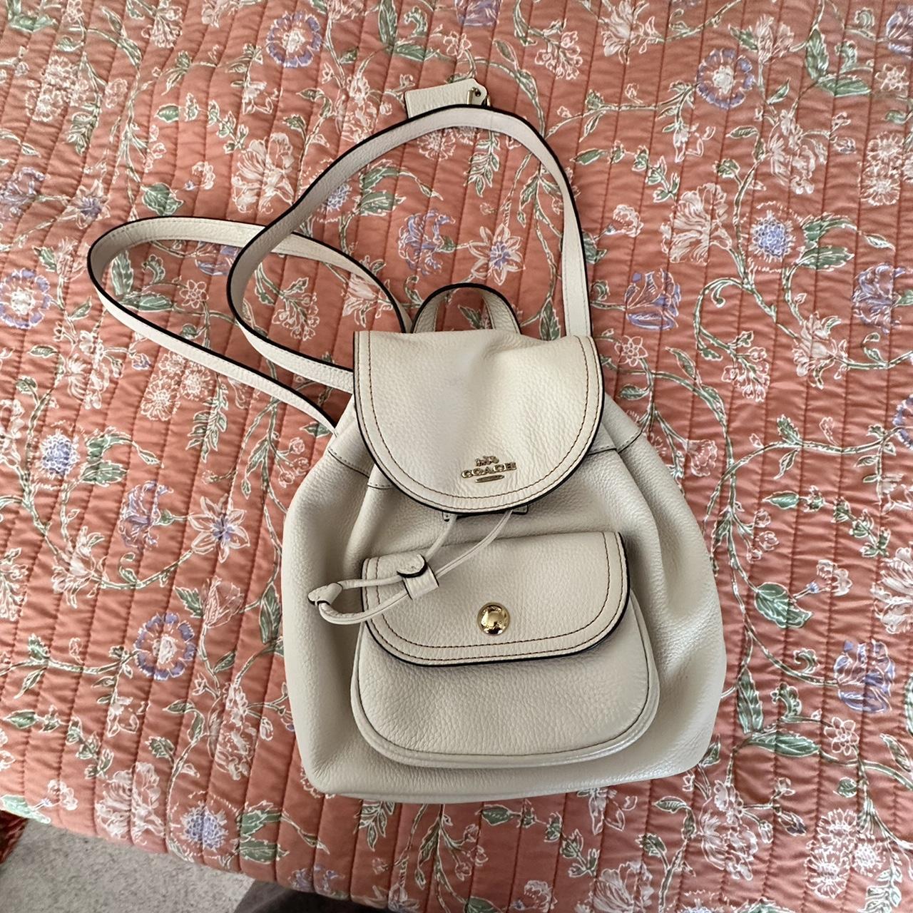 White coach outlet mini backpack