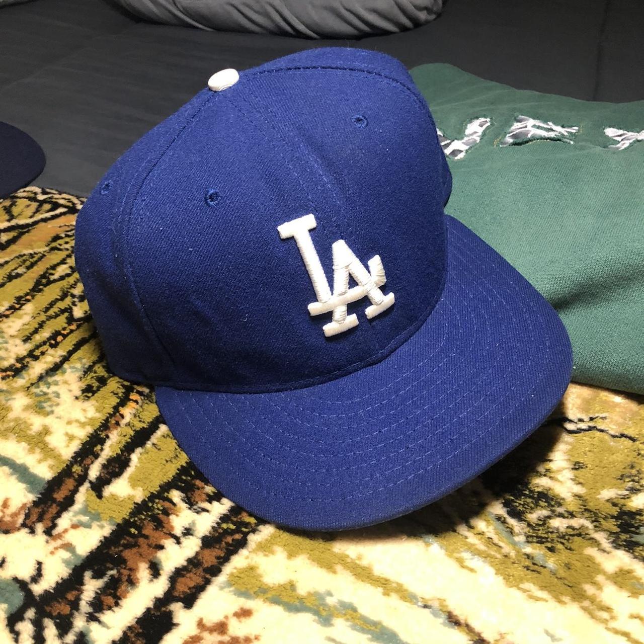 Vintage LA Dodgers Fitted Hat Size 7 5/8 [60.6... - Depop