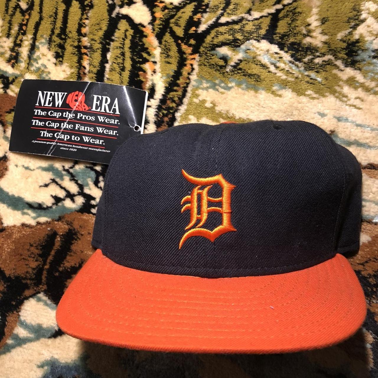 Vintage 90s Detroit Tigers Hat Fitted - Size 7 1/4 - - Depop