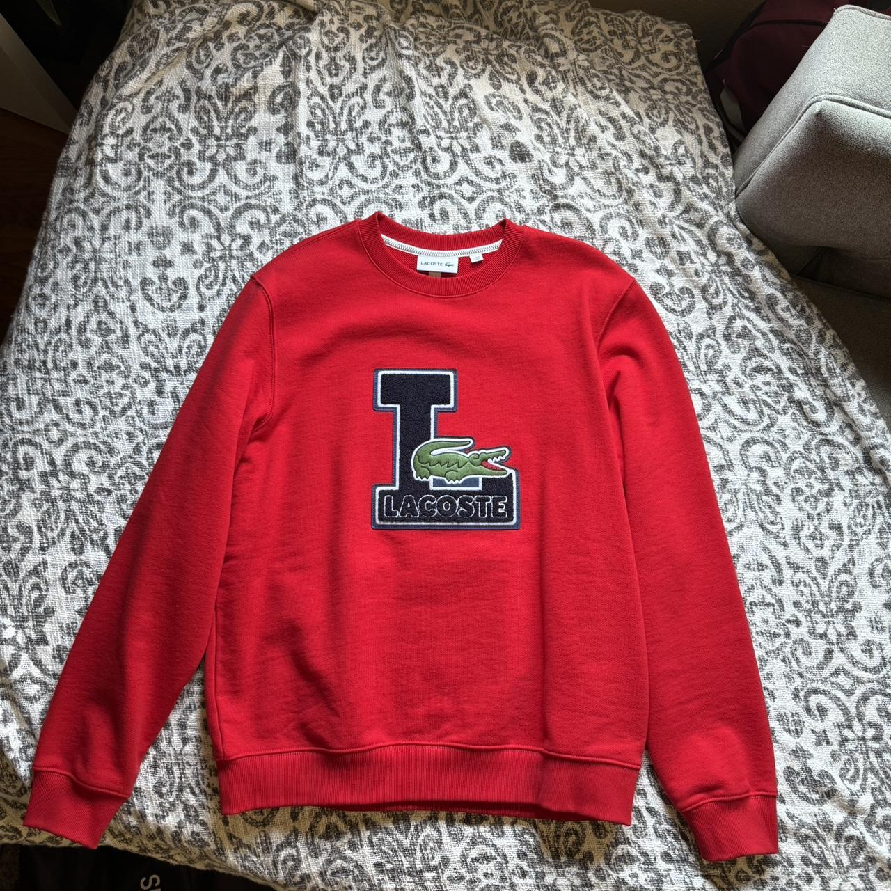 Heavyweight Lacoste Red Crewneck Size. Depop