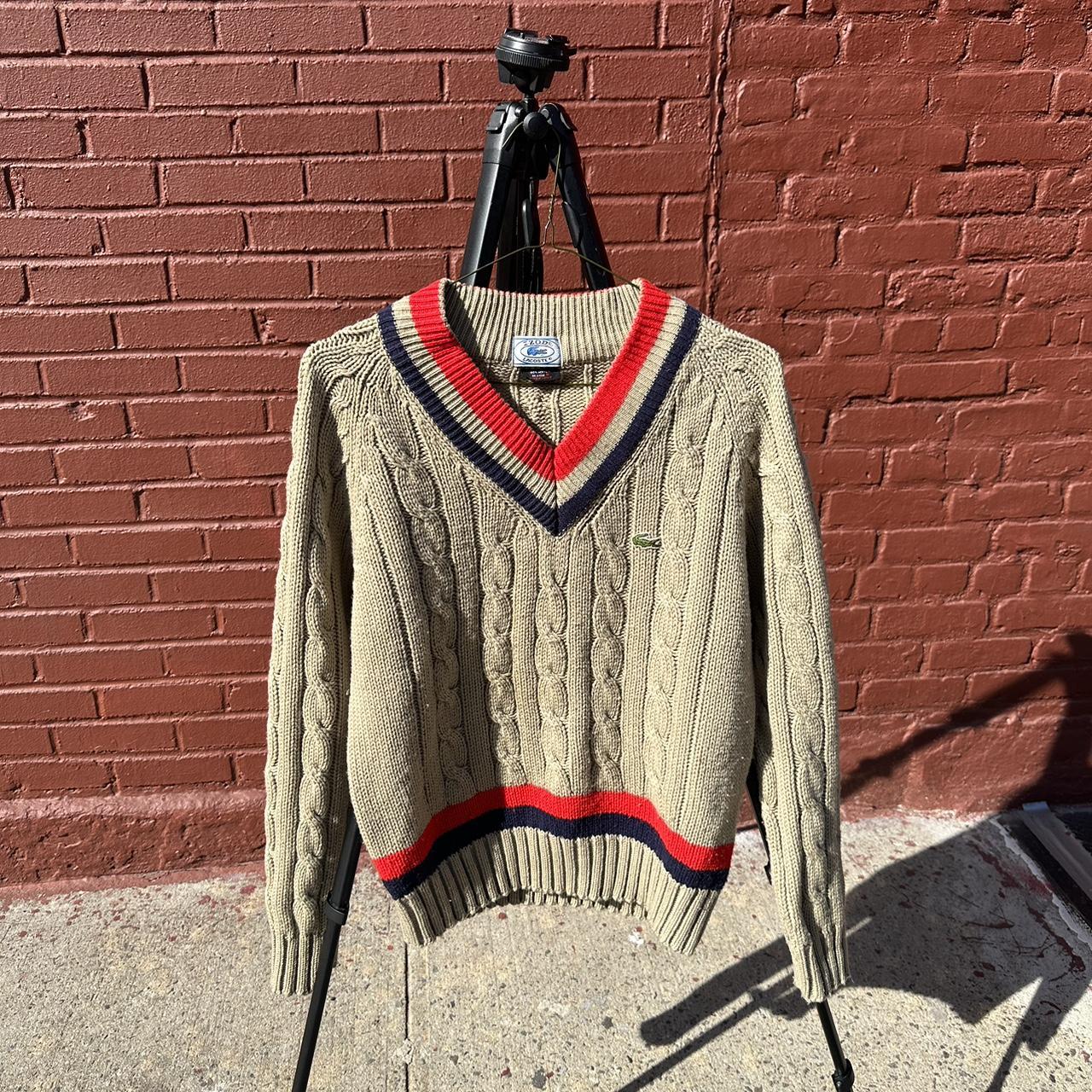Lacoste Men's Cream Jumper Depop