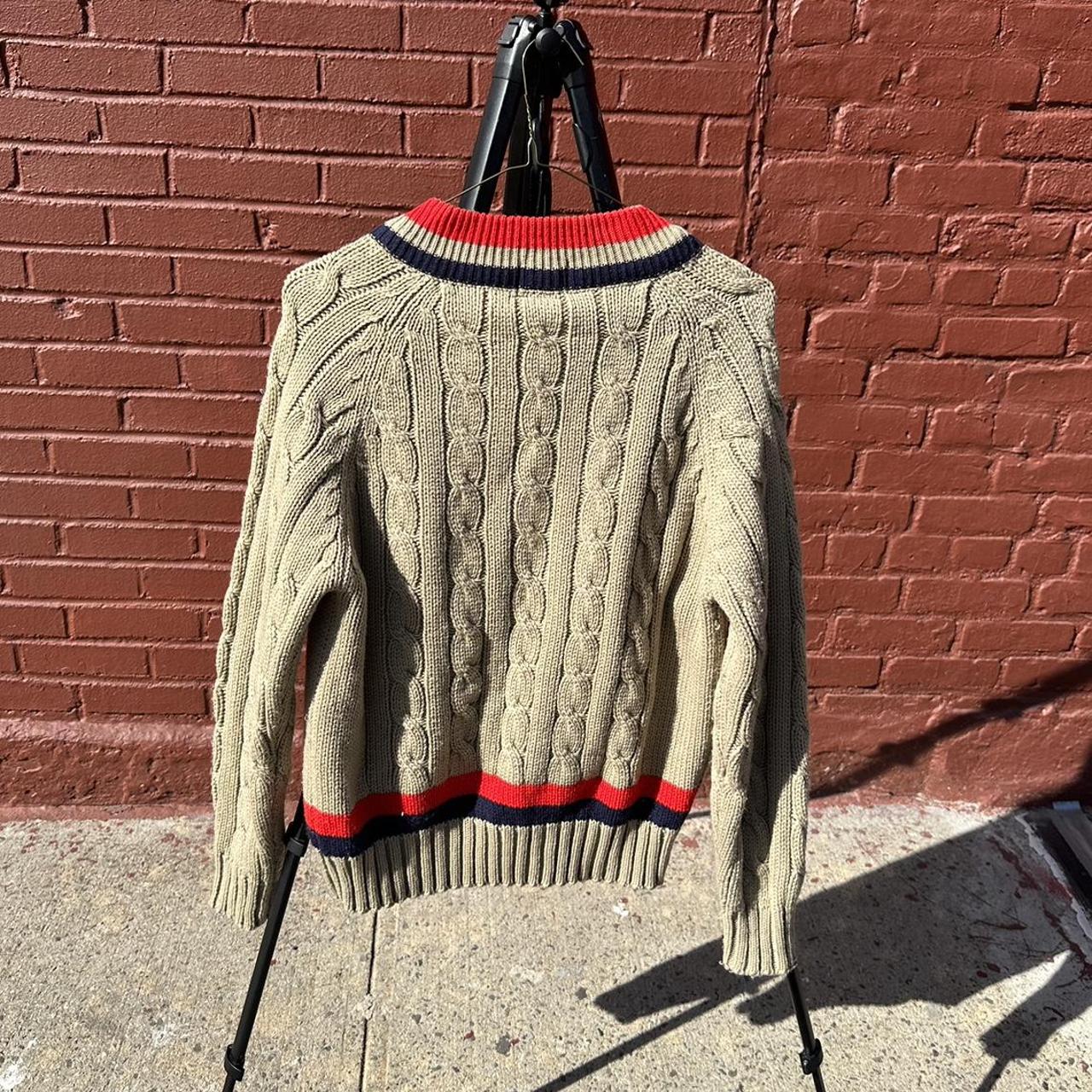 Lacoste Men's Cream Jumper Depop