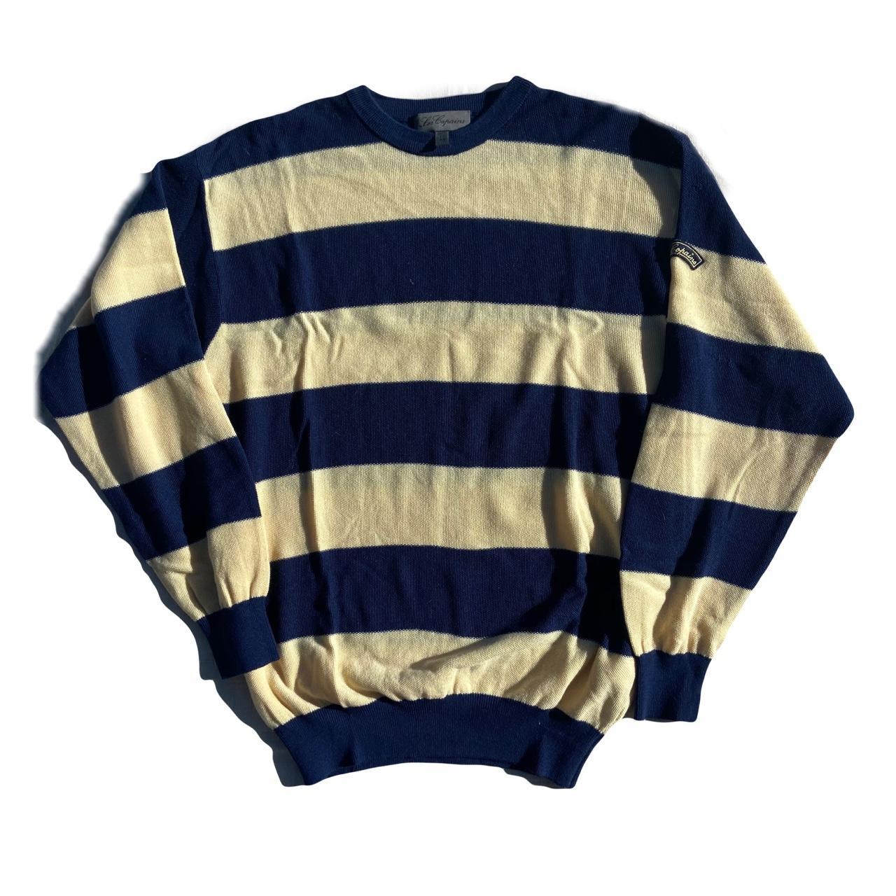 Les Copains vintage striped jumper 100% wool but... - Depop