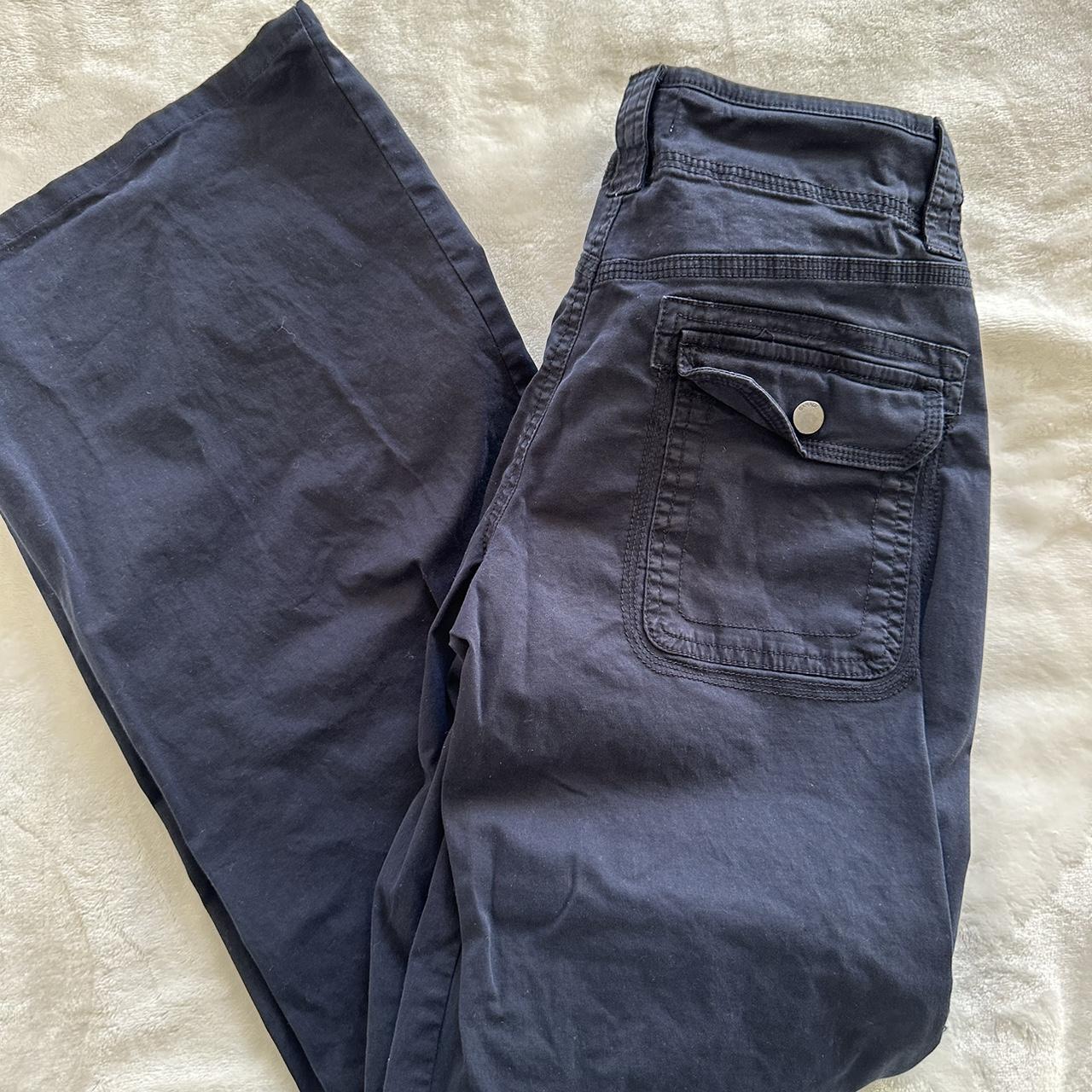 Low rise garage cargo pants #lowrise #wideleg... - Depop