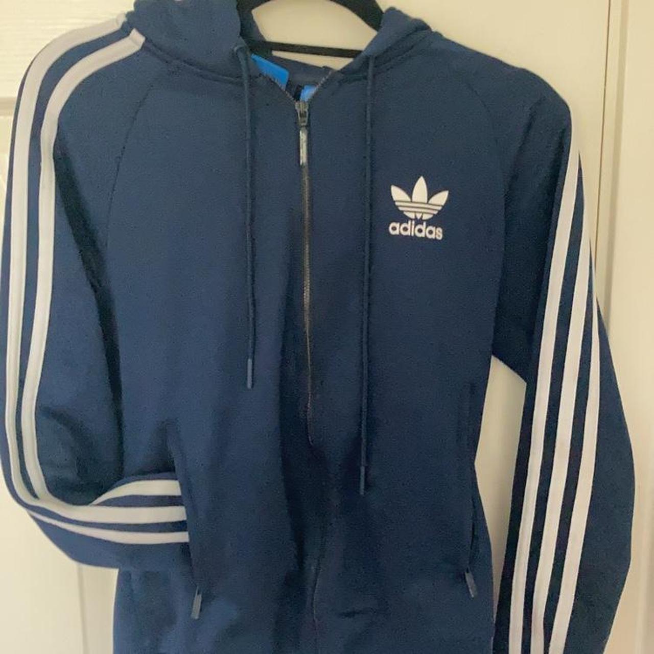 Adidas jacket Blue adidas jacket Navy adidas... - Depop