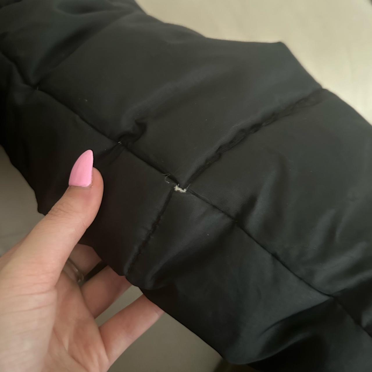 Learsi Black Puffer Down Coat has feathers in... Depop