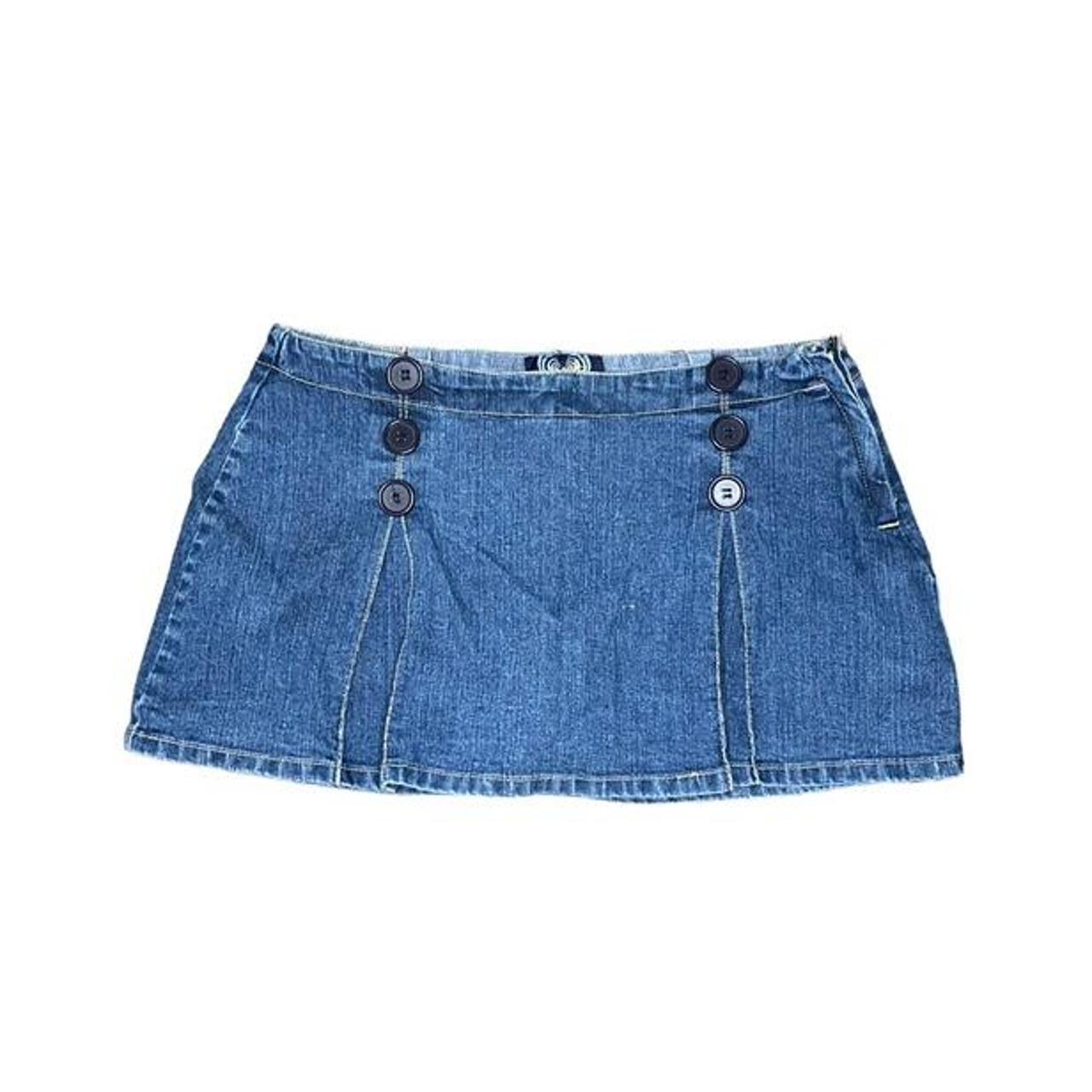 Y2k Denim Micro Mini Skirt By Angels This Skirt Is Depop 3428