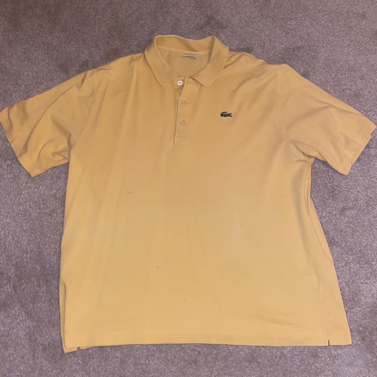 Lacoste polo Yellow Size XL Like new - Depop