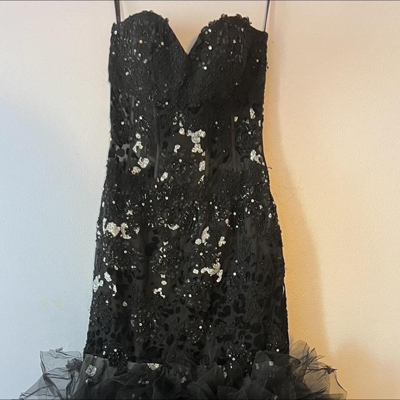 Women's Black and Silver Dress | Depop