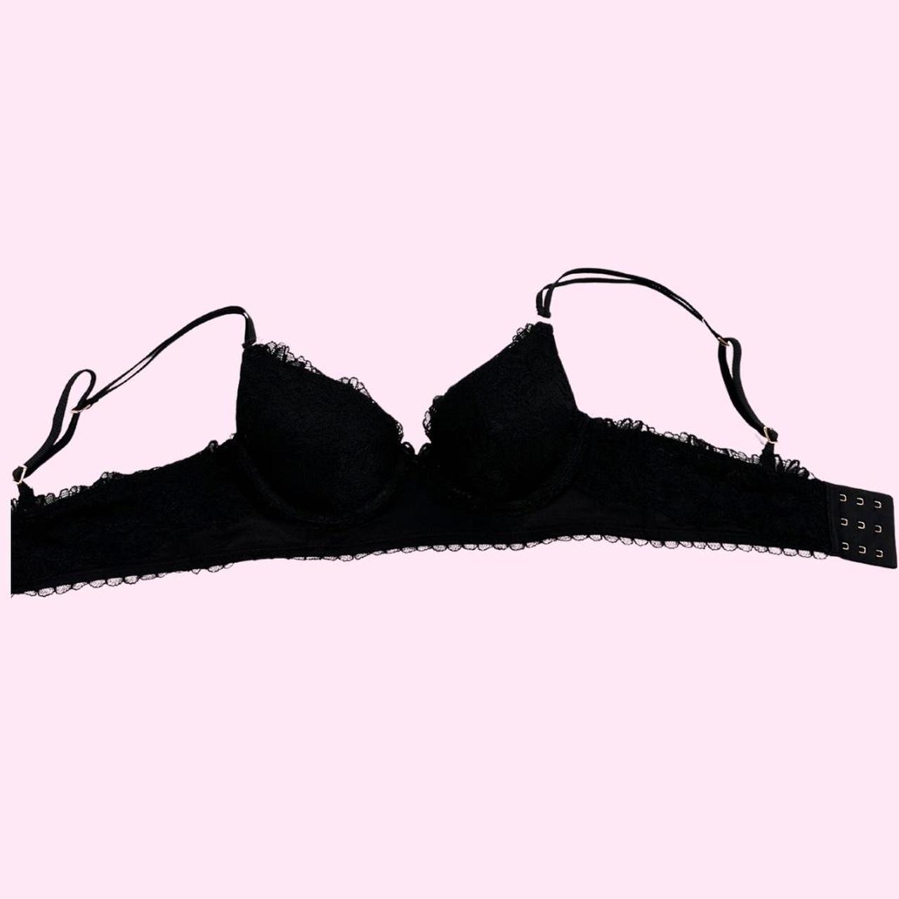 black aerie lace push-up bra, 🩷size 32a , 🩷only tried