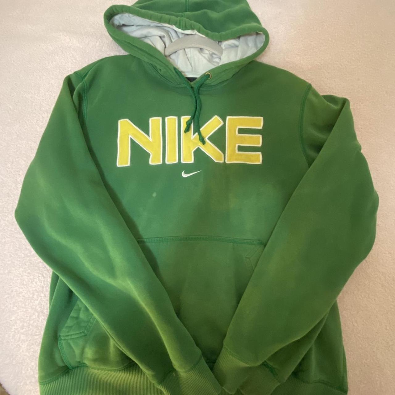 Vintage Green Nike Hoodie 💚 Small Stain On The Depop 