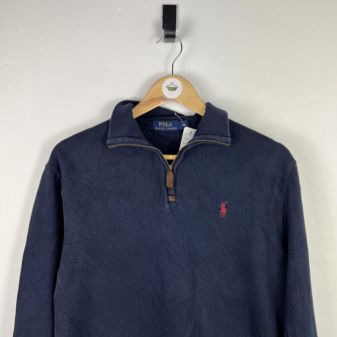 Ralph Lauren, quarter zip Navy fits size... - Depop