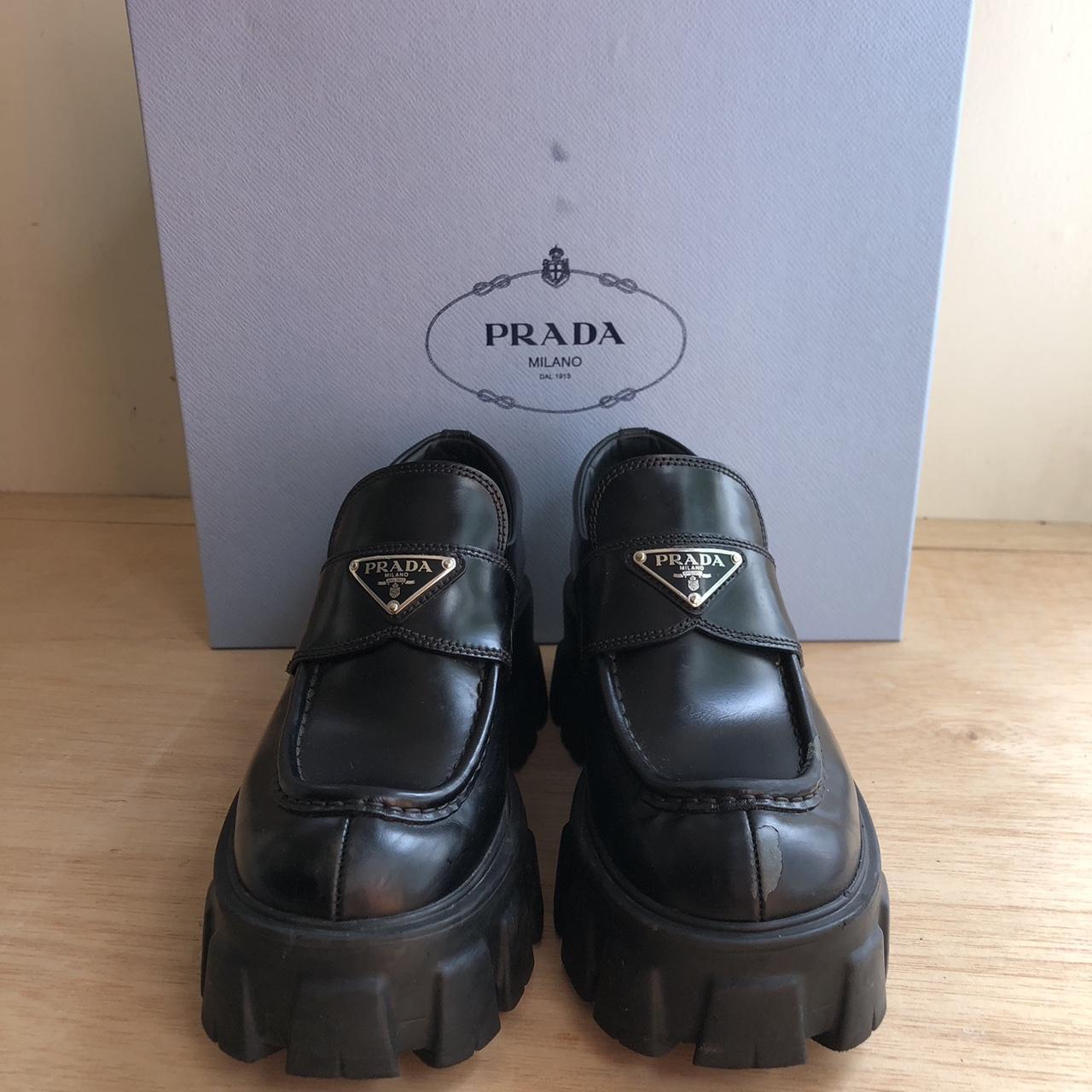 Prada loafers monolith. I only wore very few times... - Depop