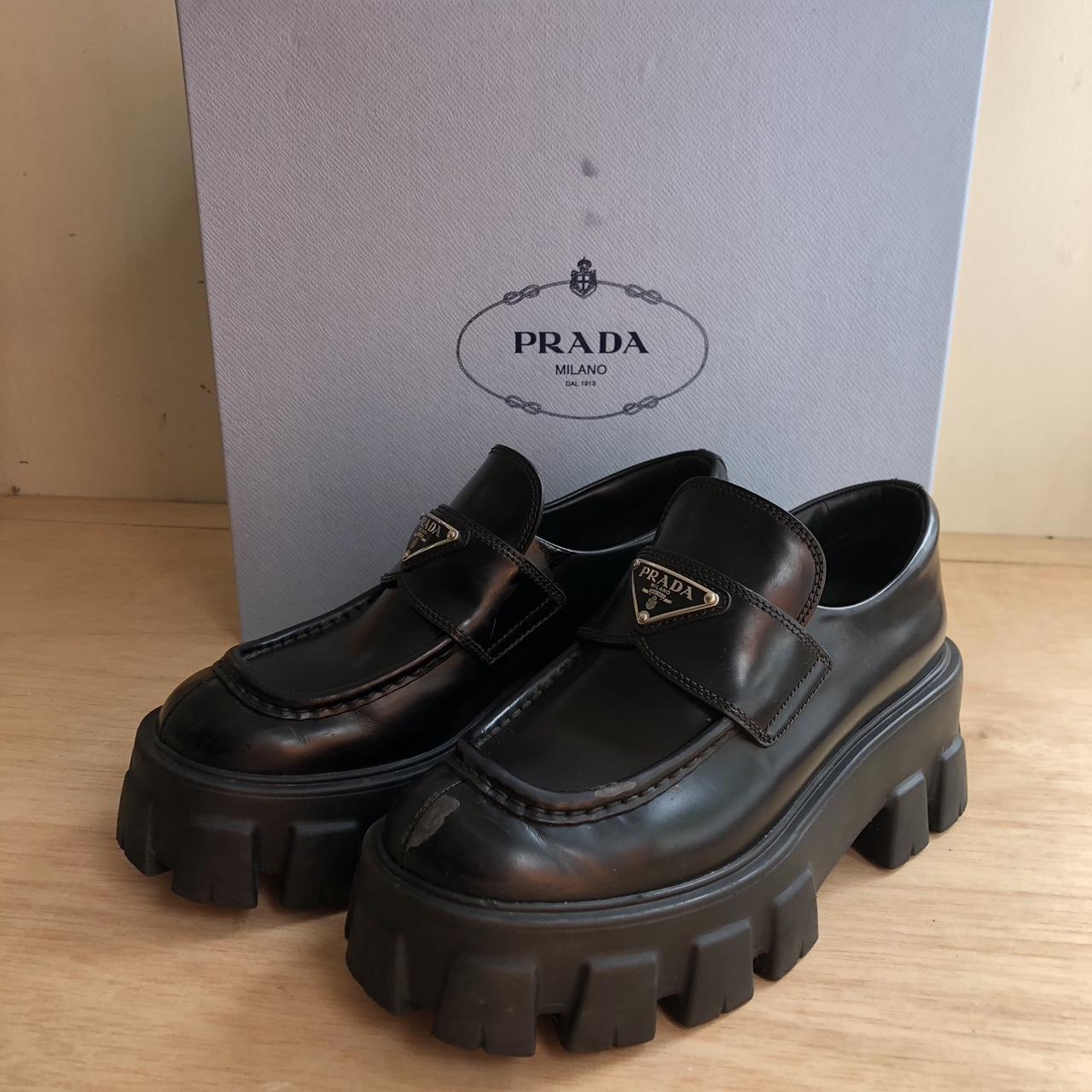 Prada loafers monolith. I only wore very few times... - Depop