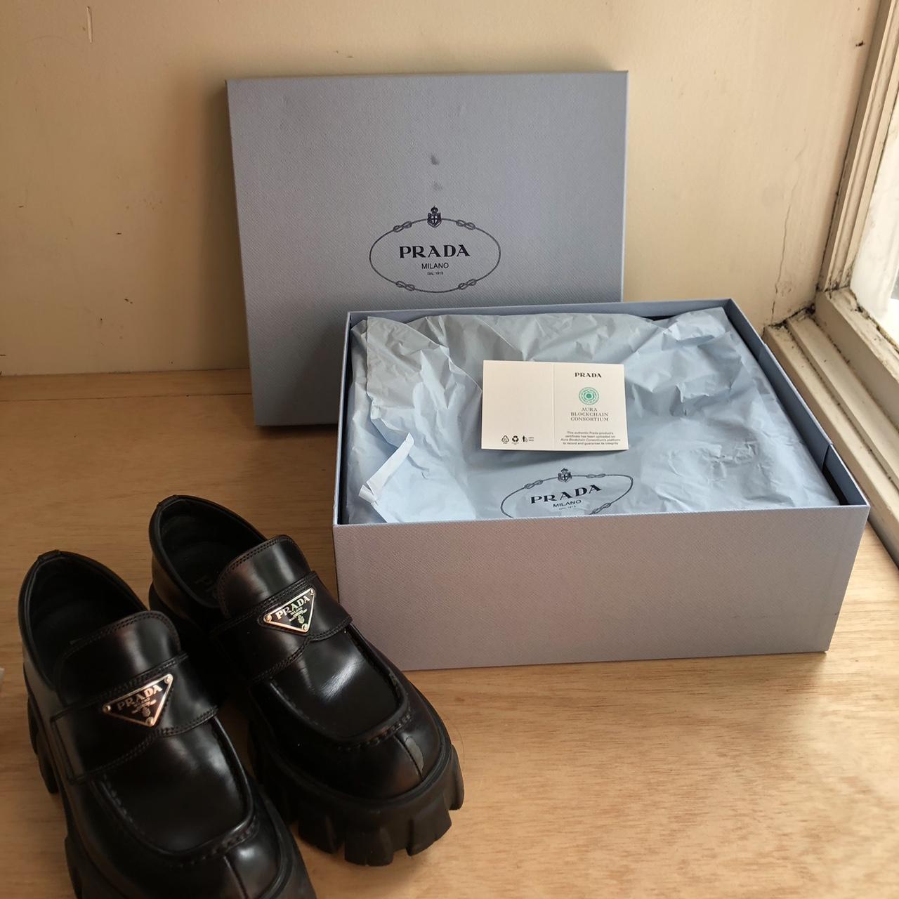 Prada loafers monolith. I only wore very few times... - Depop