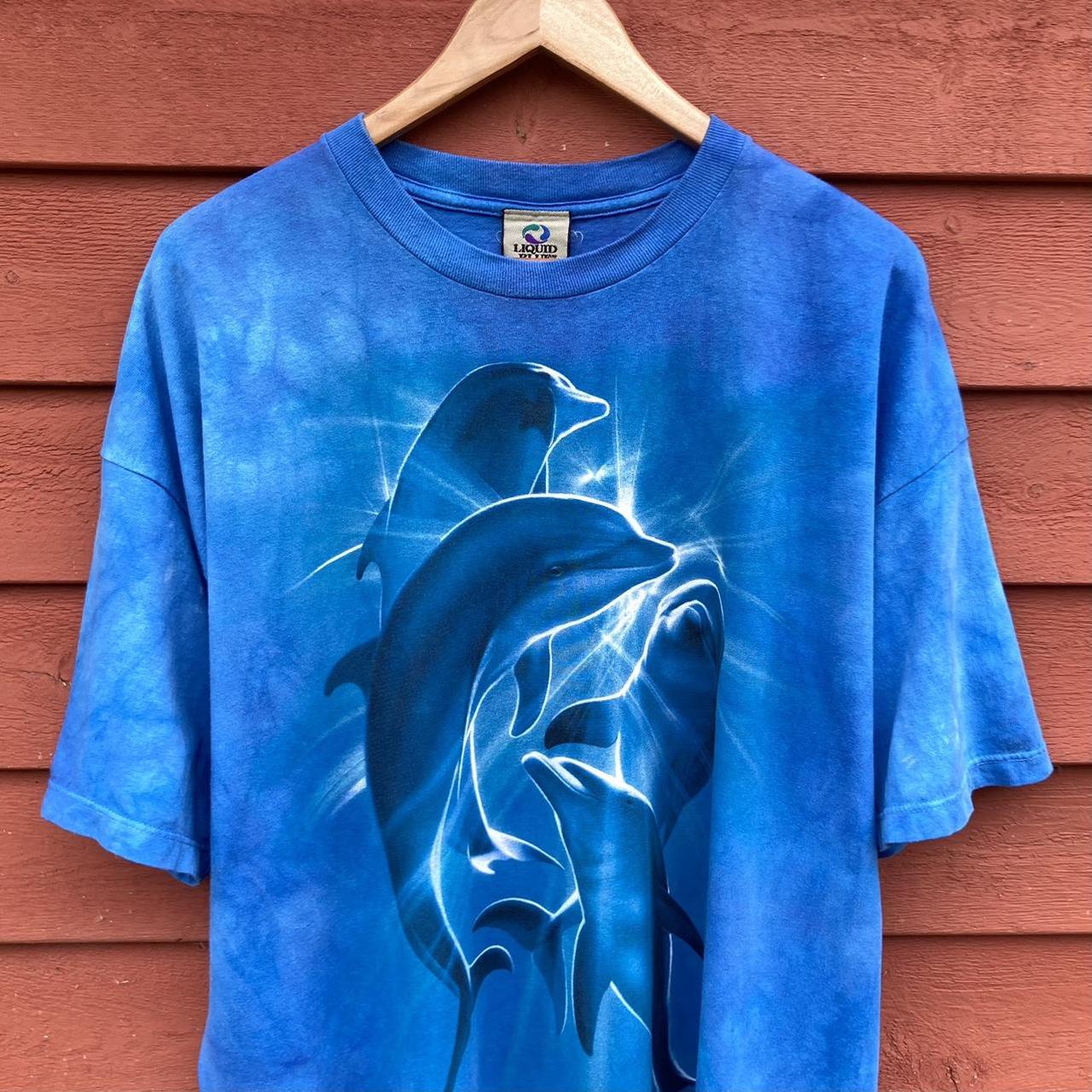 Vintage 2000 Liquid Blue Elephants Safari Graphic on sale Print T-Shirt 2X USA