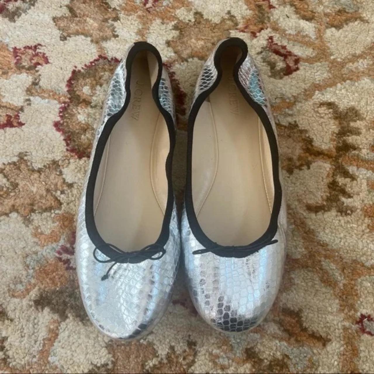 J crew deals silver flats