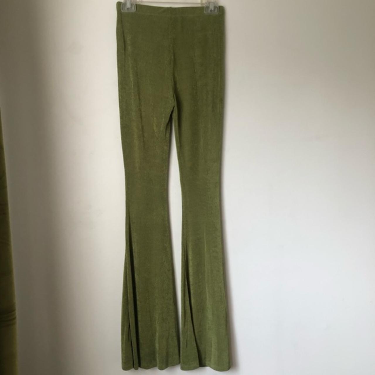 Princess Polly Green Boogie Flared Stretch Pants 6.... - Depop