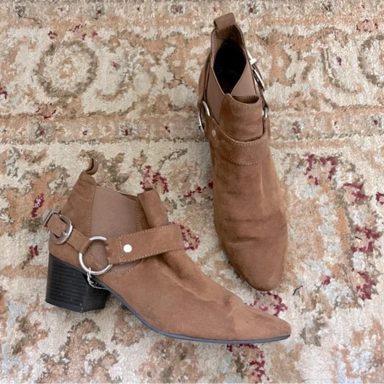 Forever 21 Brown Faux Suede Chelsea Boots with. Depop