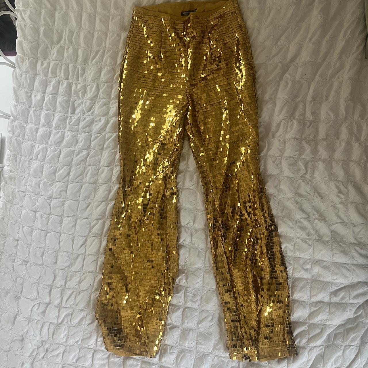 Premium Sequin Disco Flare Pants from Nastygal Depop
