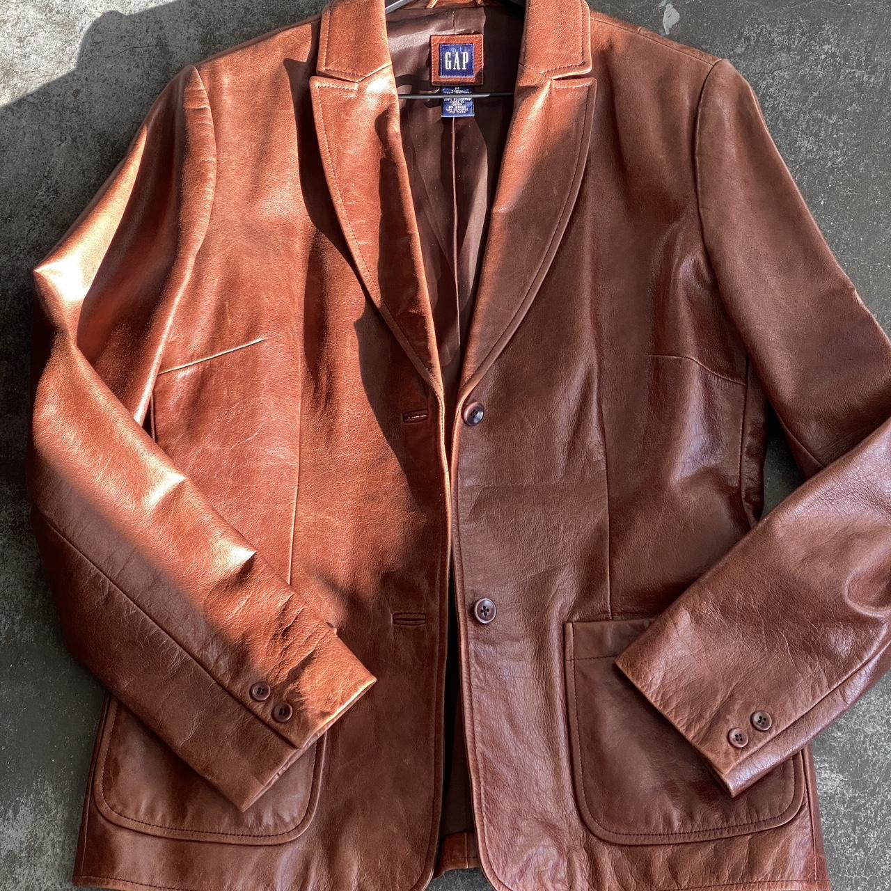 Vintage Oversized Cleveland Browns leather bomber - Depop