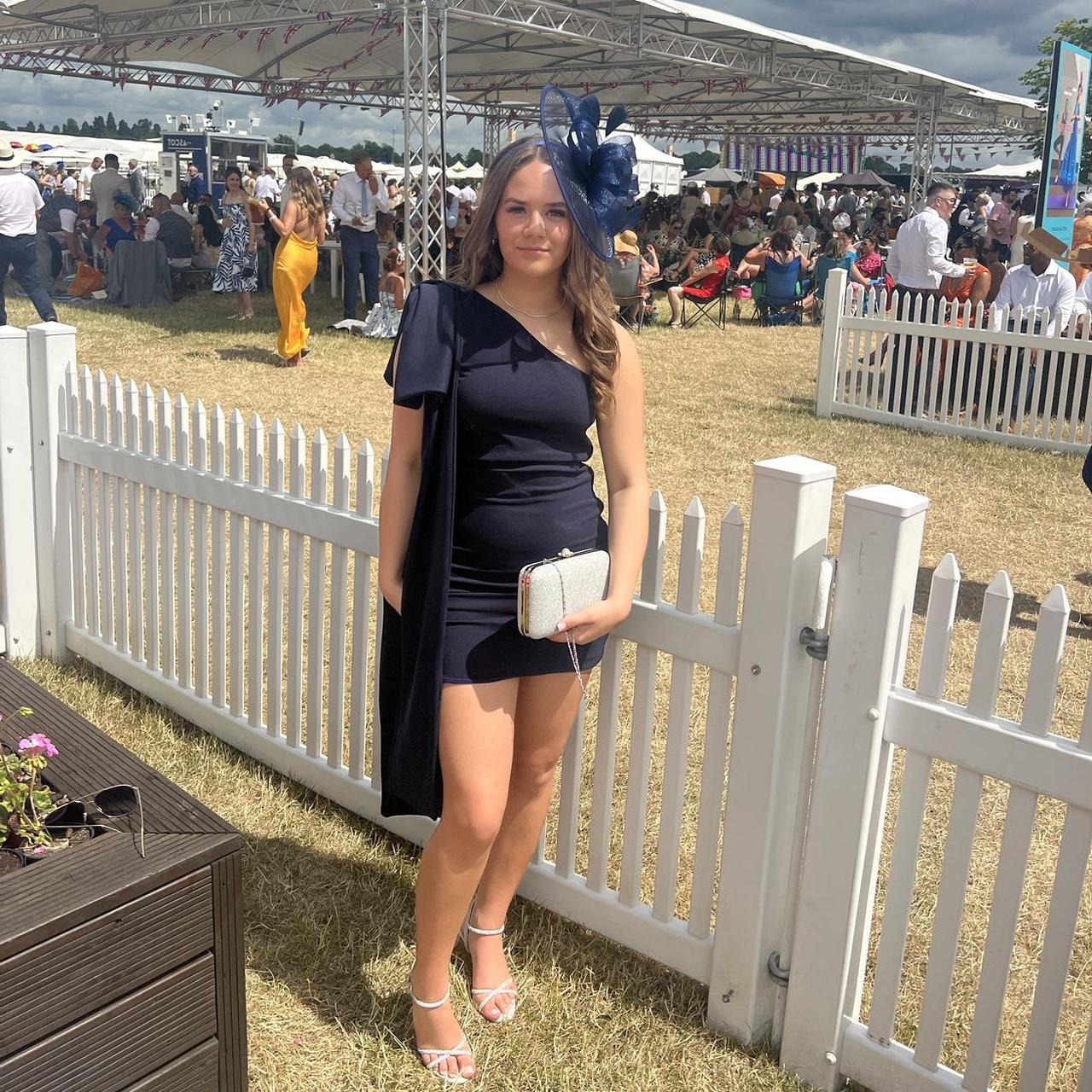 Navy handmade dress. Perfect for the races Ascot