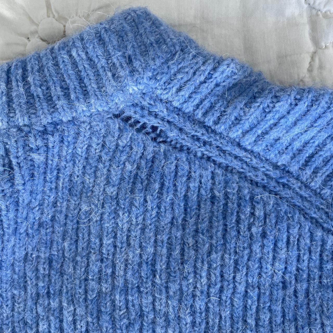 super thick & warm blue zara sweater!! never worn!... Depop
