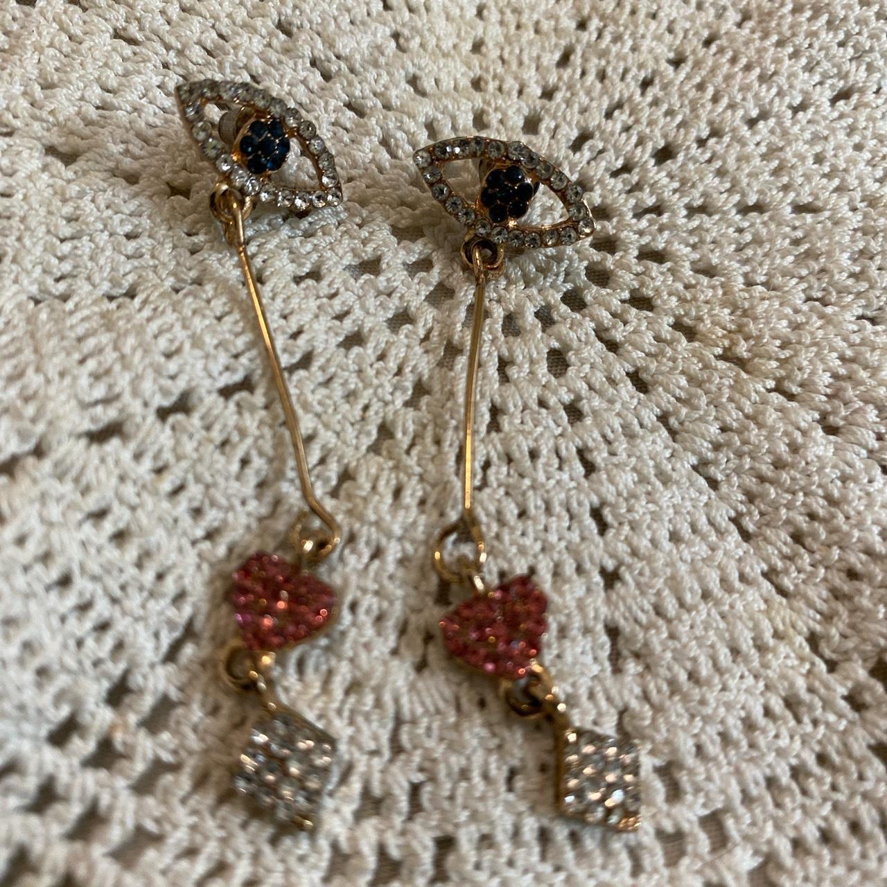 Betsey johnson deals evil eye earrings