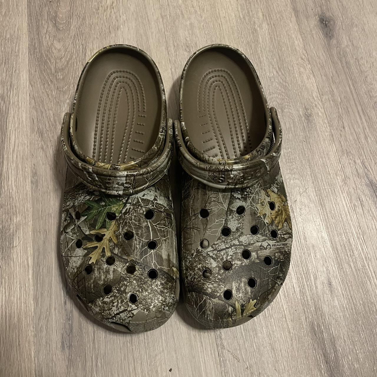 Camo real tree Crocs size 12 - Depop