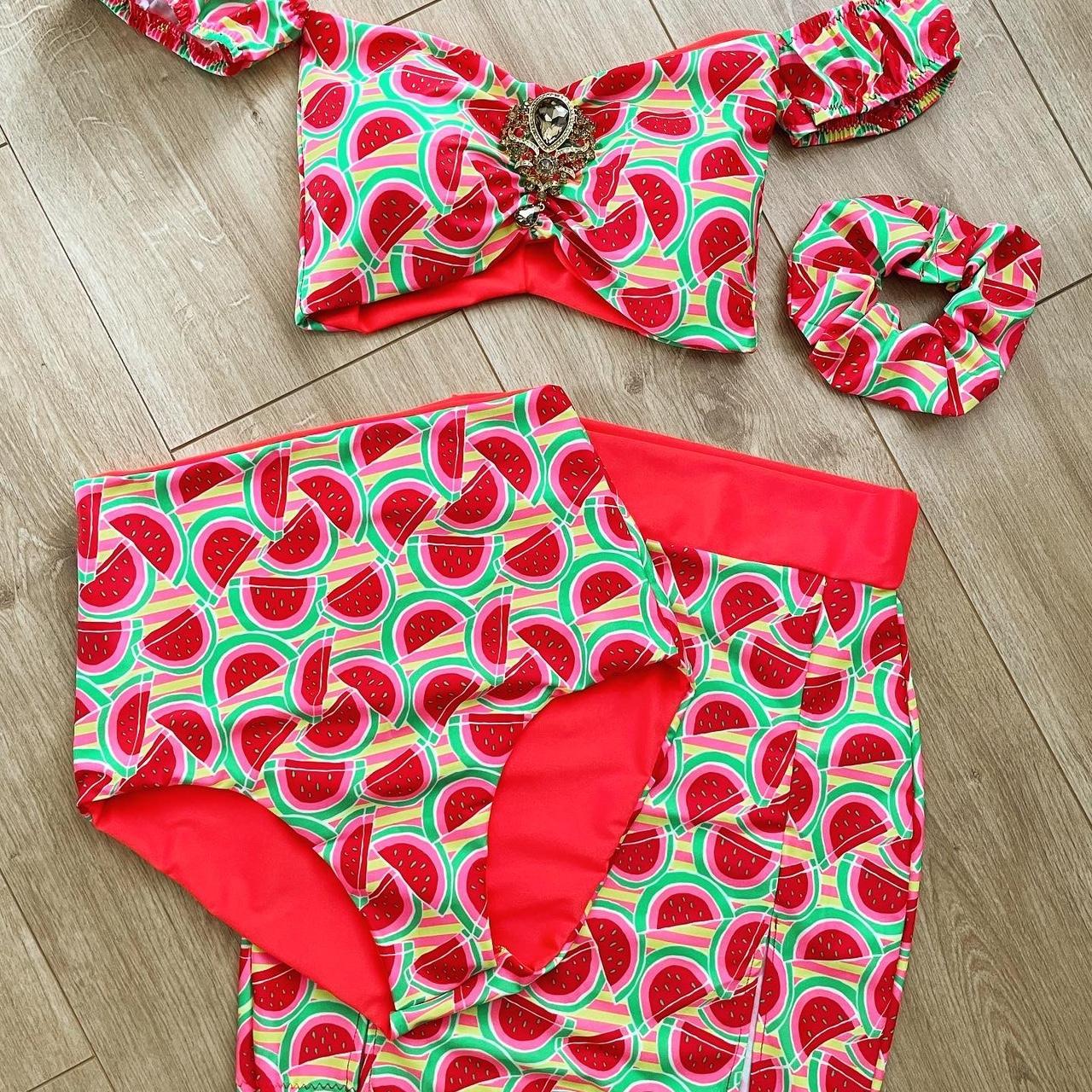 Embellished bardot bikini with full coverage Depop