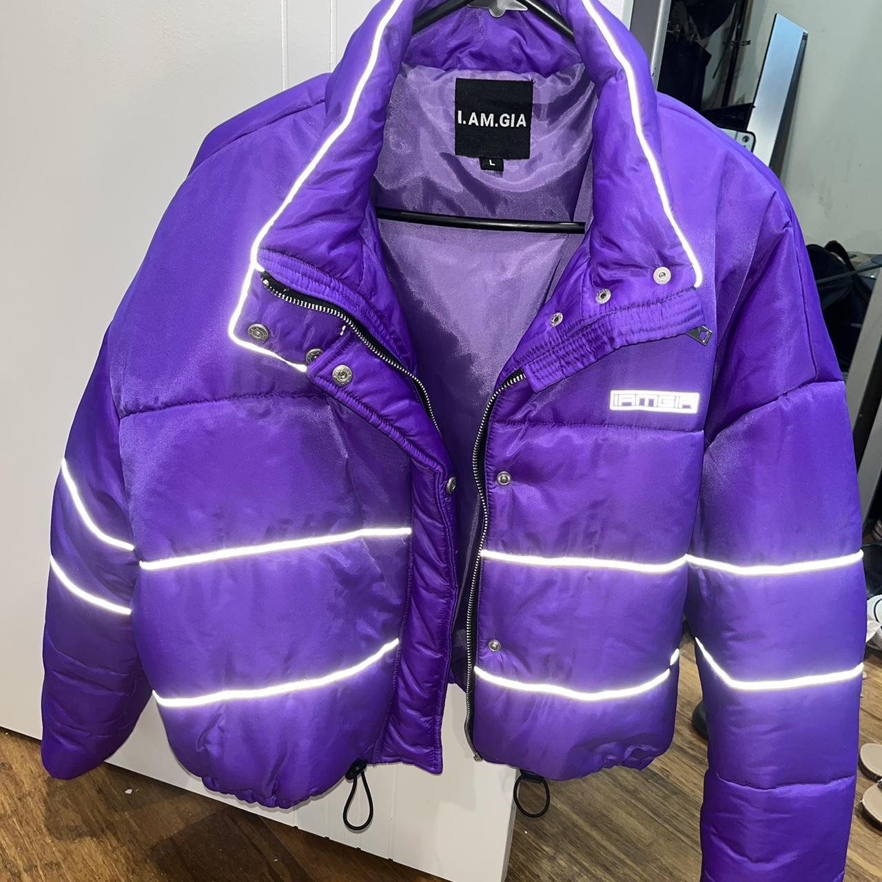 I am gia reflective puffer jacket best sale