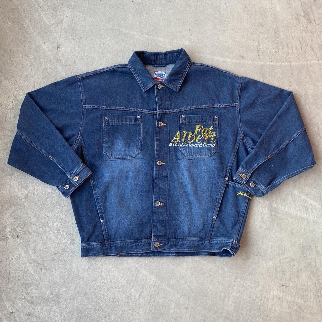 Y2K Platinum Fubu Fat Albert Denim Jacket Size: 3... - Depop