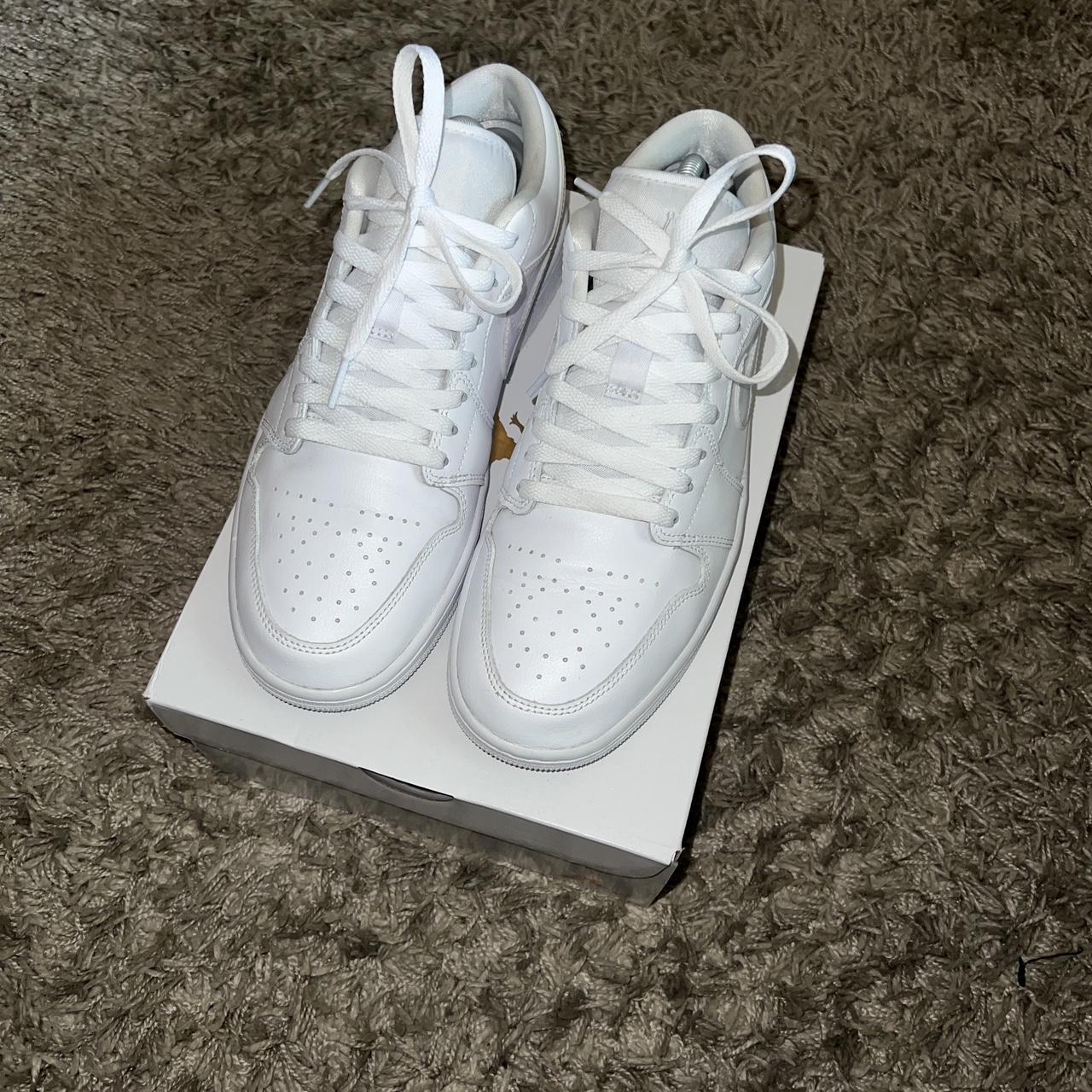 Nike Air Jordan 1 Low - Triple White Brand - Nike... - Depop