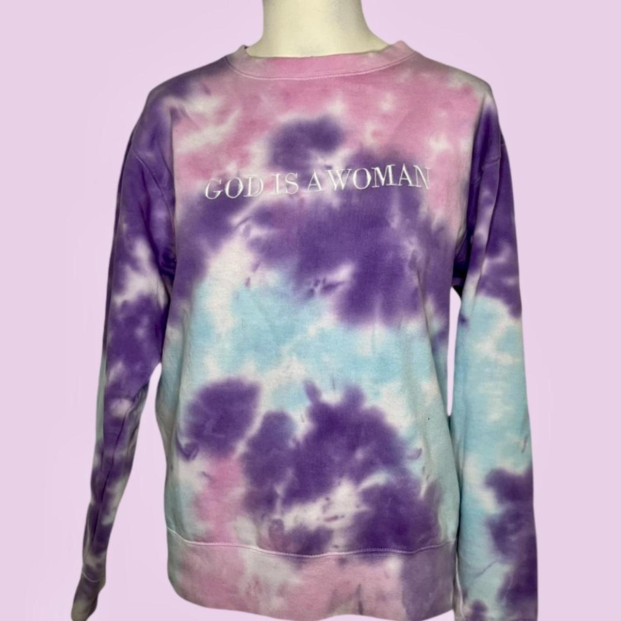 God is a woman tie dye crewneck sale