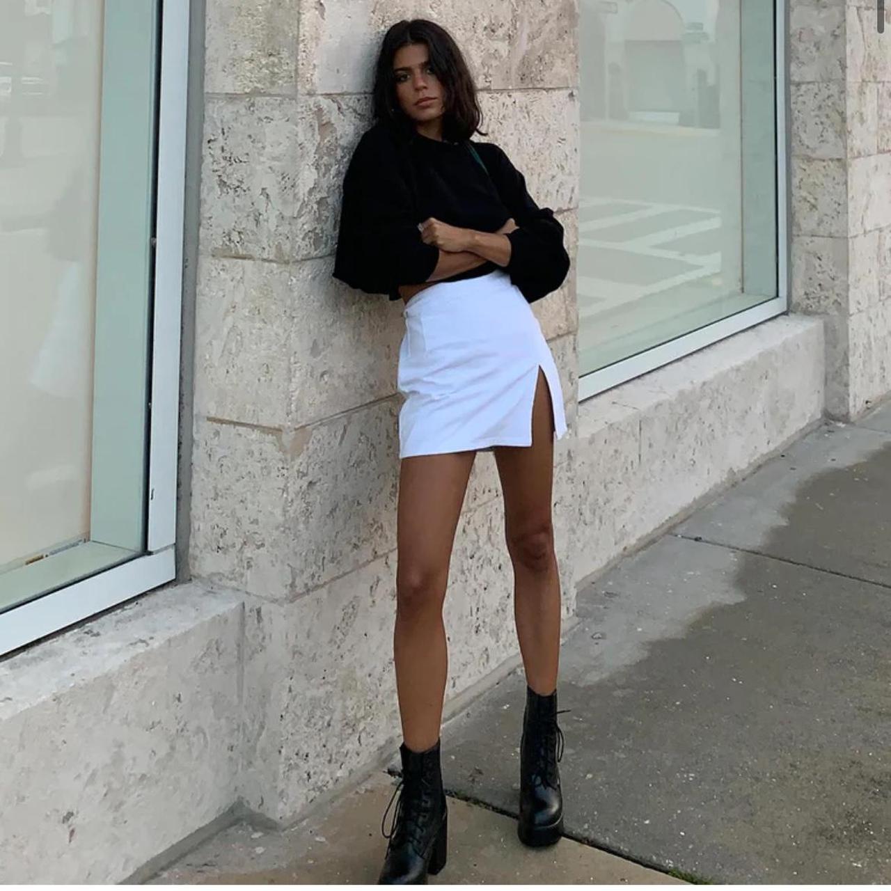 Lioness mini skirt - White never worn (no... - Depop