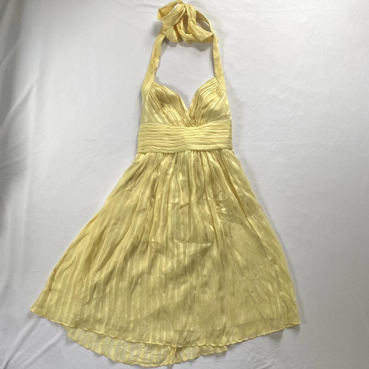 y2k BCBG yellow halter top dress. in great