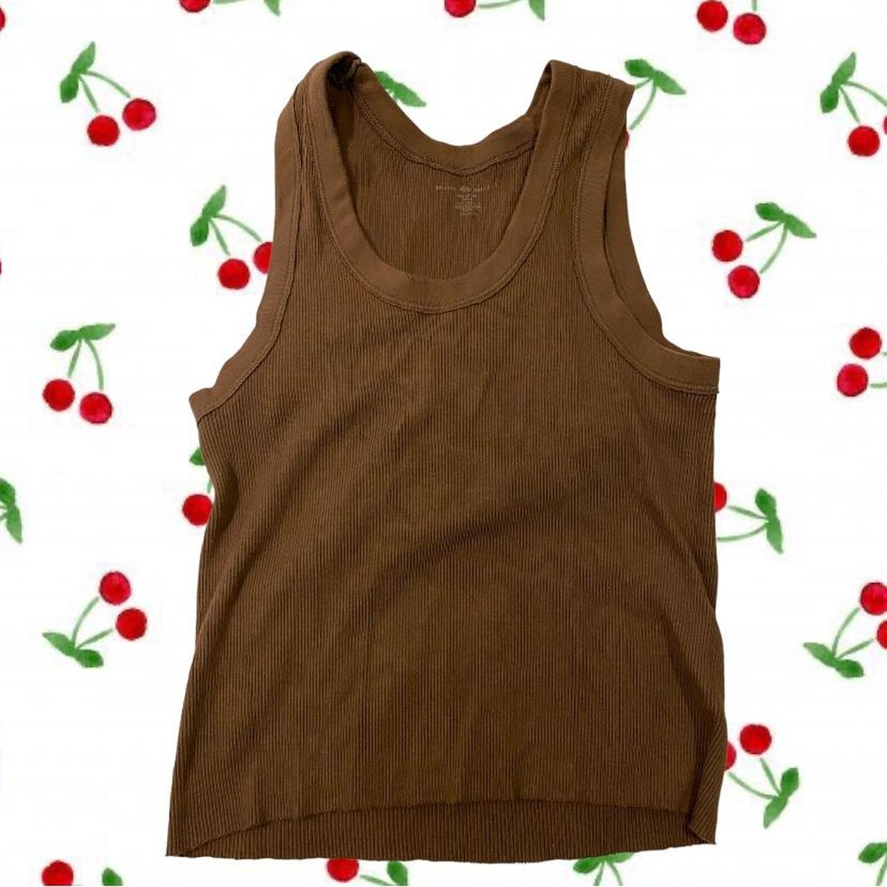 Brandy Melville Women's Brown Tshirt Depop