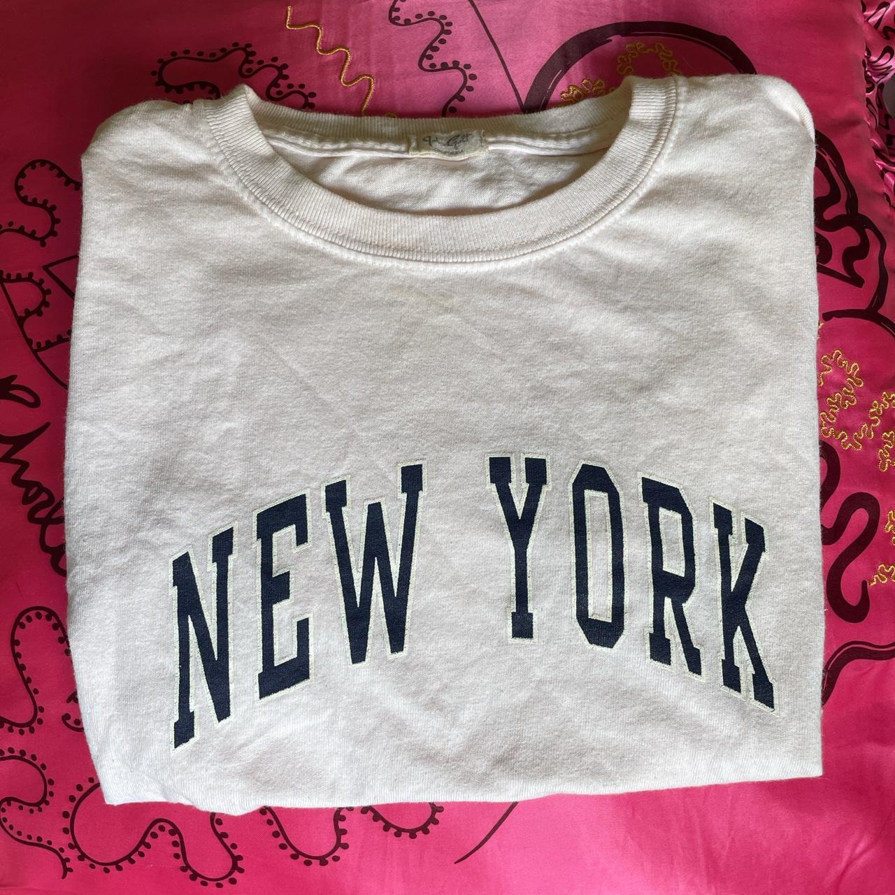 Brandy Melville pink New York T-shirt Worn once... - Depop