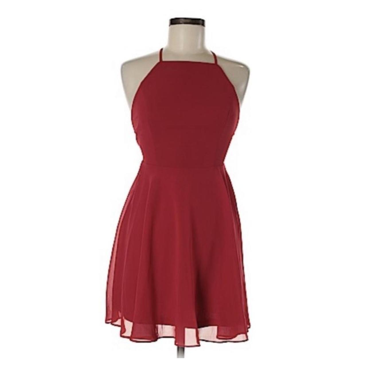 Lulus Women's Red Dress Depop