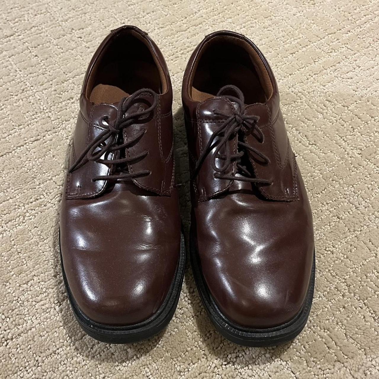 brown leather dress shoes. really good condition.... - Depop