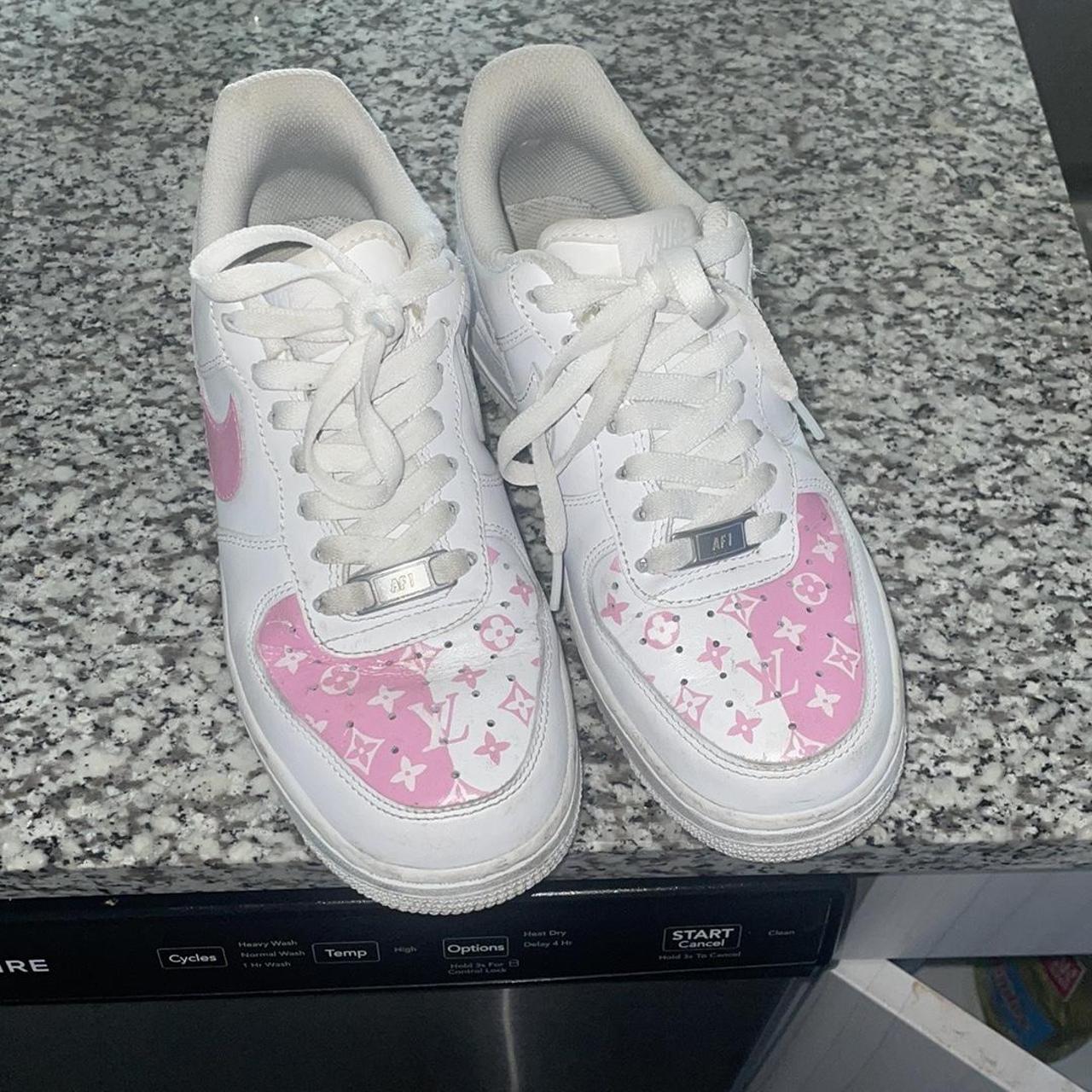 Worn Louis Vuitton sneakers. Can be washed - Depop