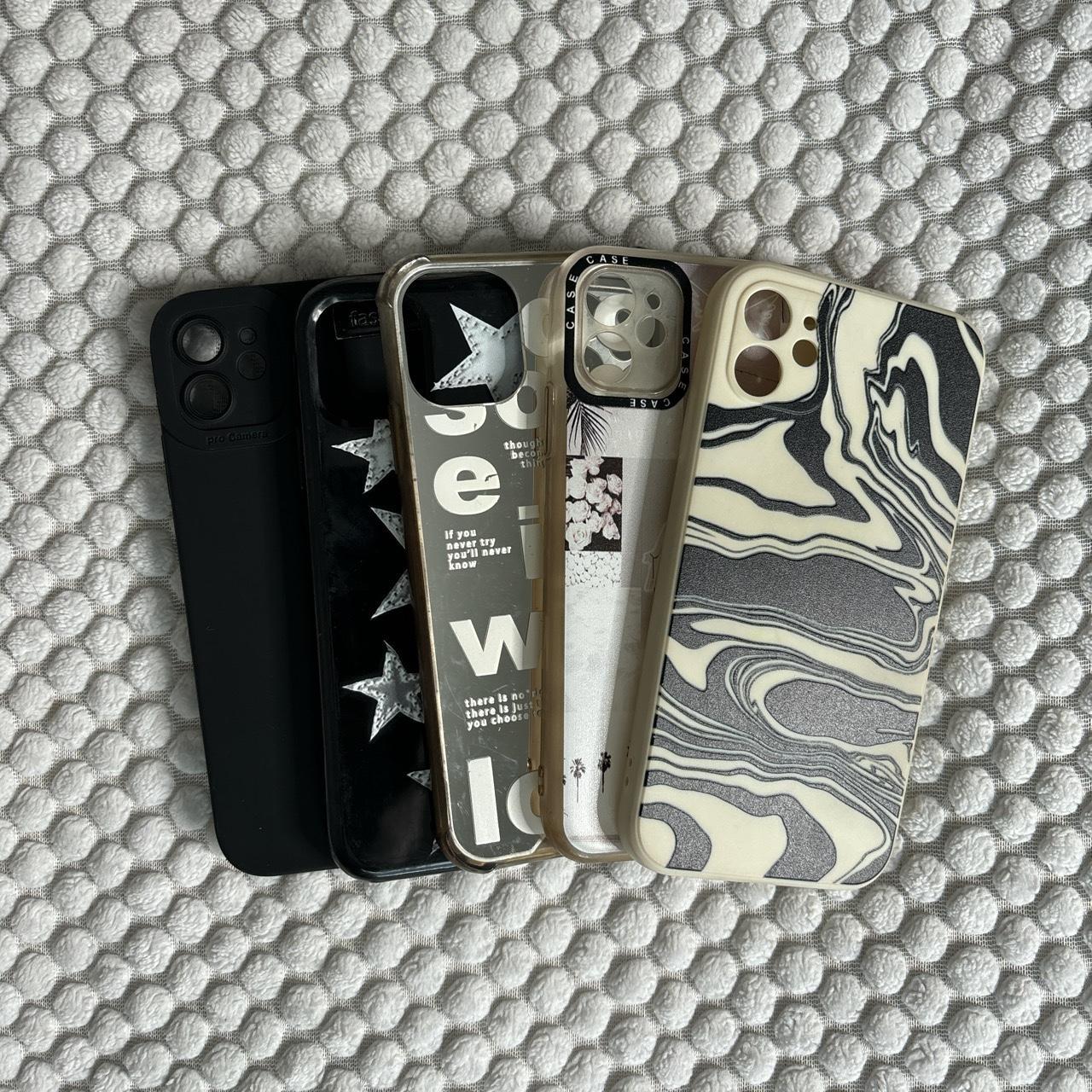 black and white iphone 11 case bundle mirror phone... Depop