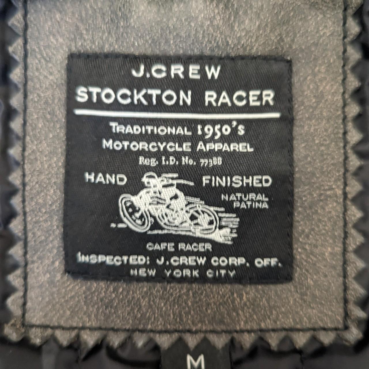 JCrew Stockton Black Racer Leather Jacket, size | Depop