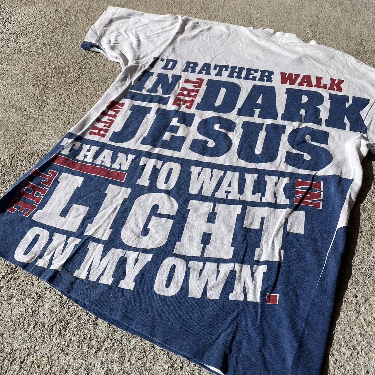 Vintage jesus shirt Measurements 20x28 Small... Depop