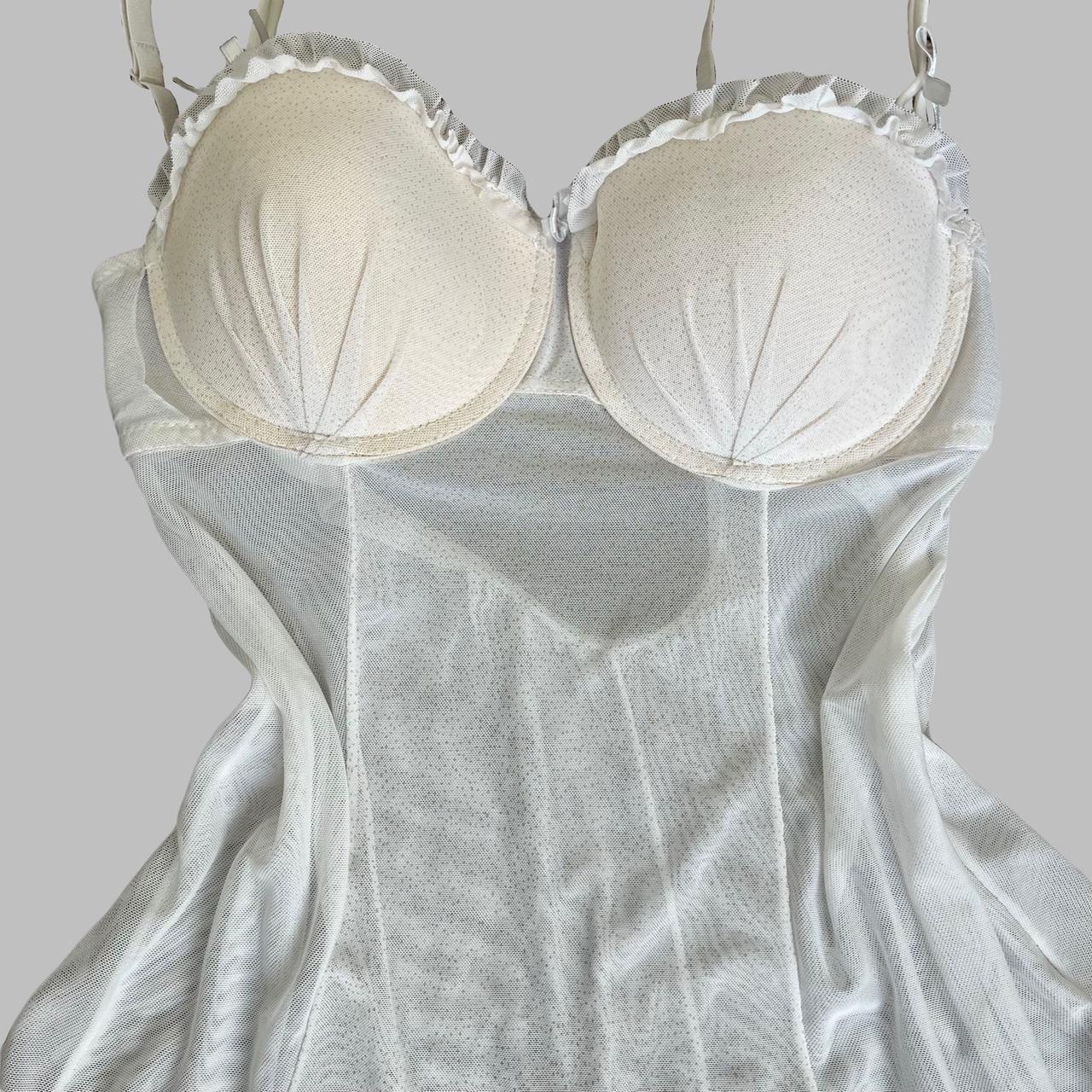 Soft white lingerie dress Early 2000s lingerie... - Depop