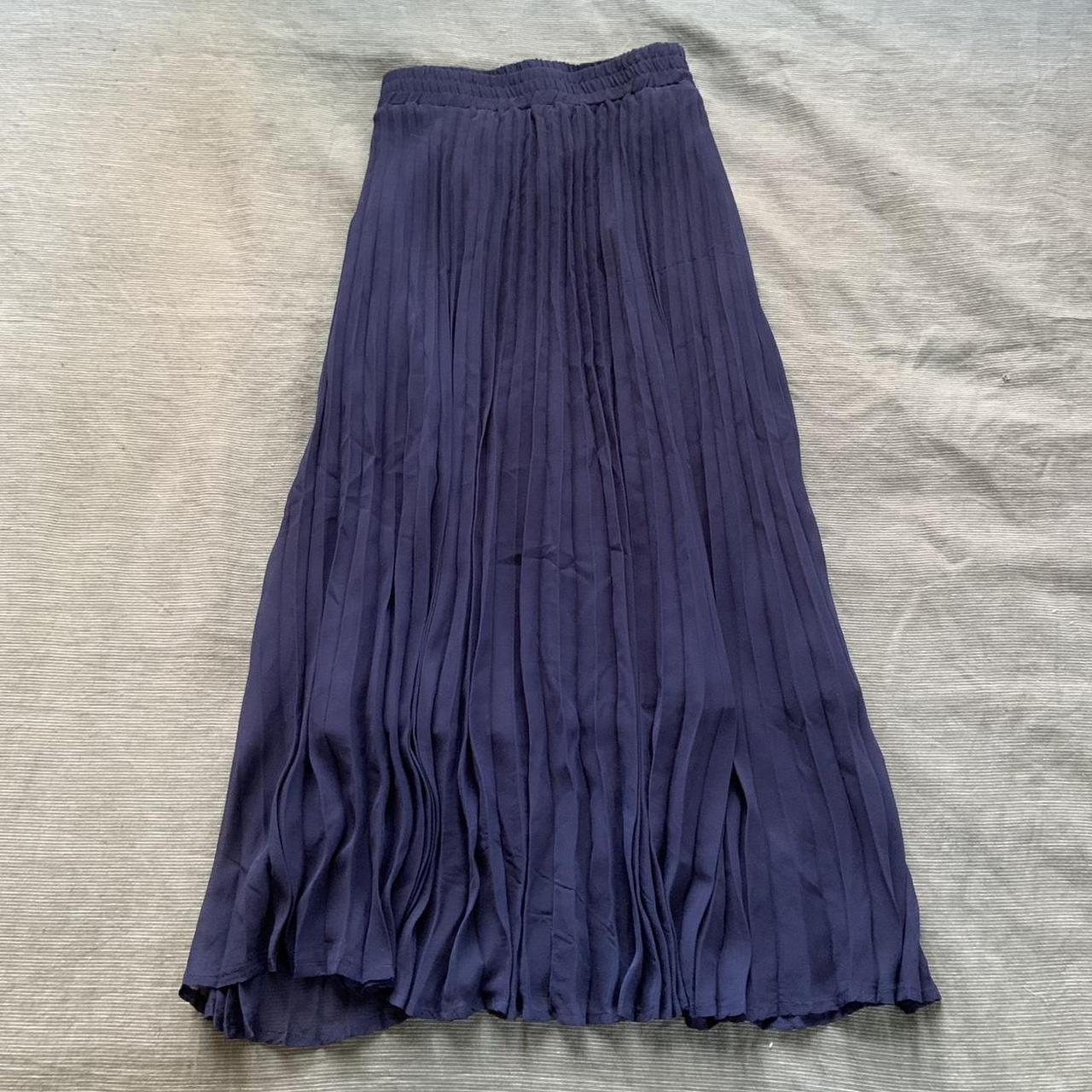 French connection blue pleated skirt best sale