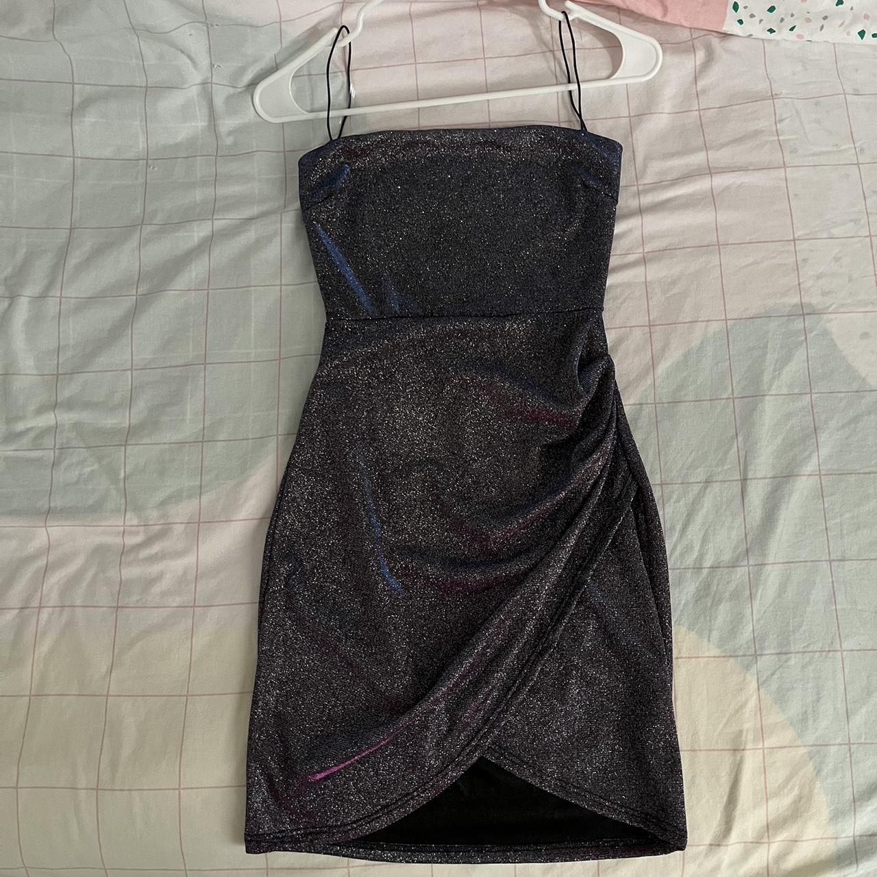 windsor sparkly purple homecoming dress new with... - Depop
