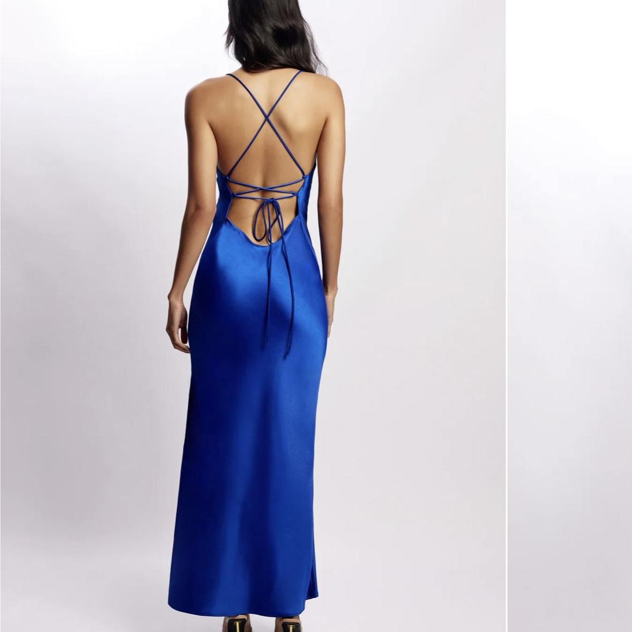 Meshki | Sydney Cobalt Blue Slip Maxi Dress New... - Depop