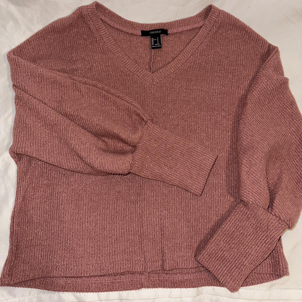 Pink/Rose Forever 21 sweater - Depop